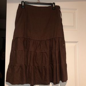 Gap brown linen skirt